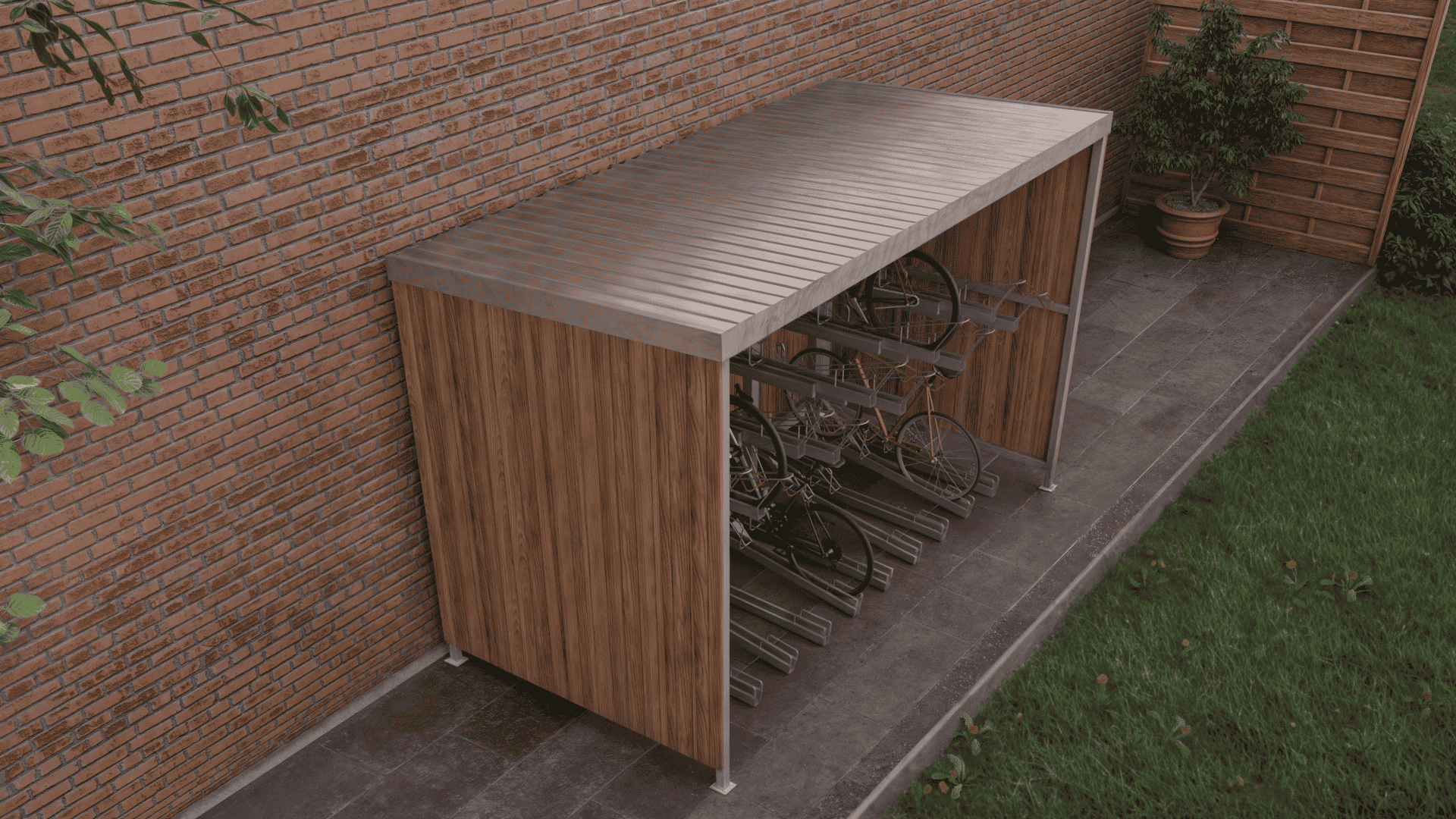 Eco Two Tier Bike Shelter Image