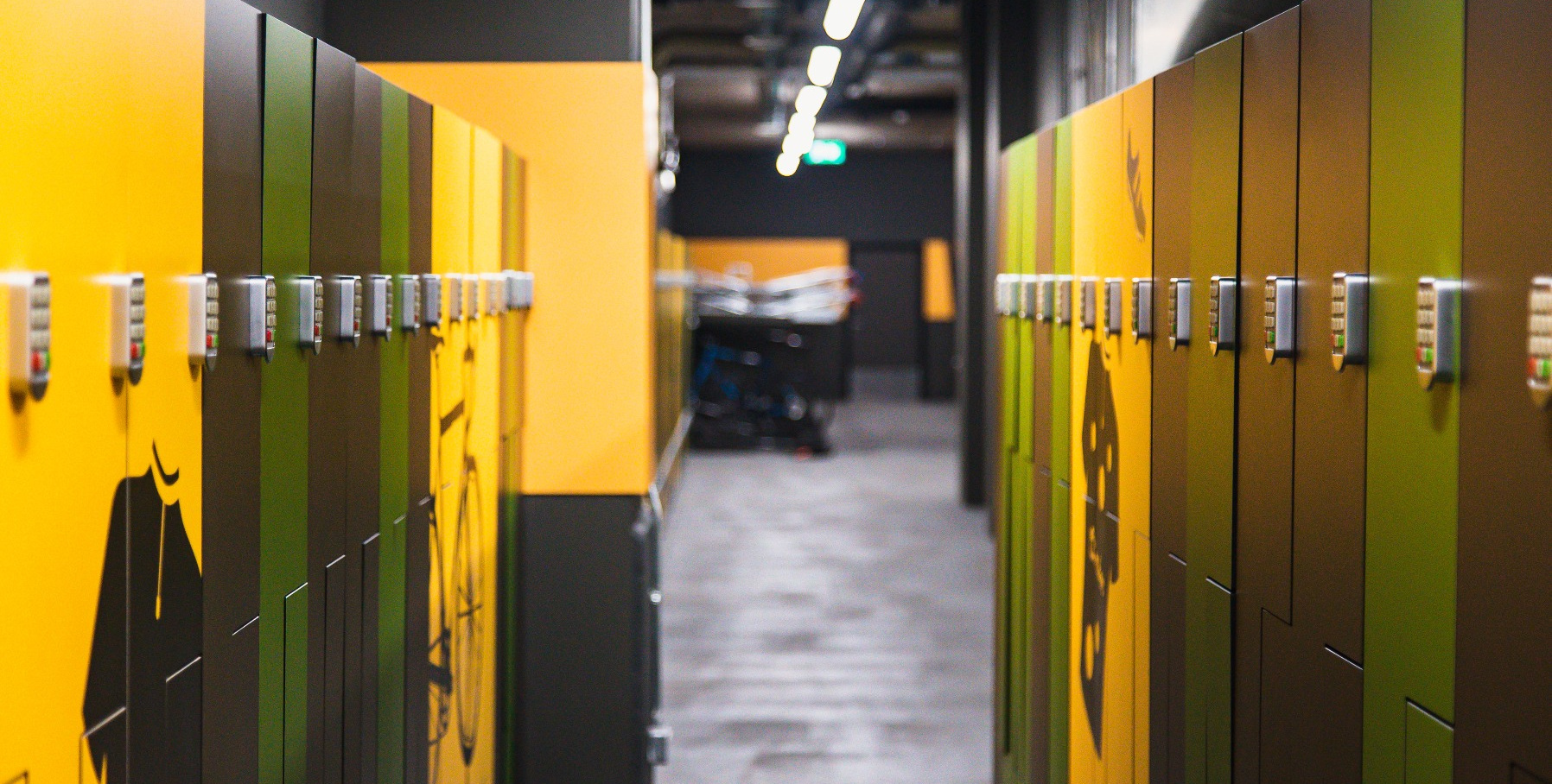 Image of the Bike Dock Solutions Z Locker in use at a bike to work facility