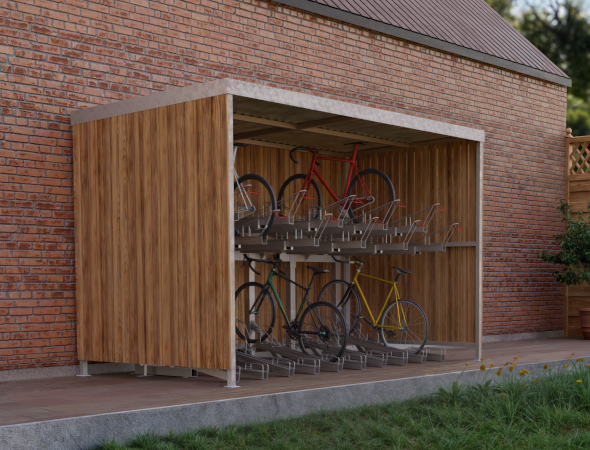 Image of a Bike Dock Solutions Two Tier Bike Shelter